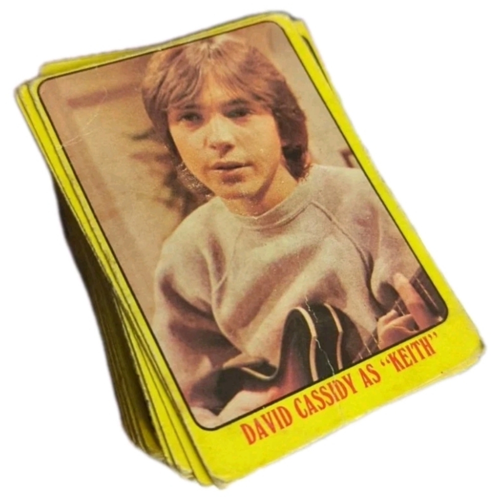 Complete set of 55 Partridge Family trading cards from 1971